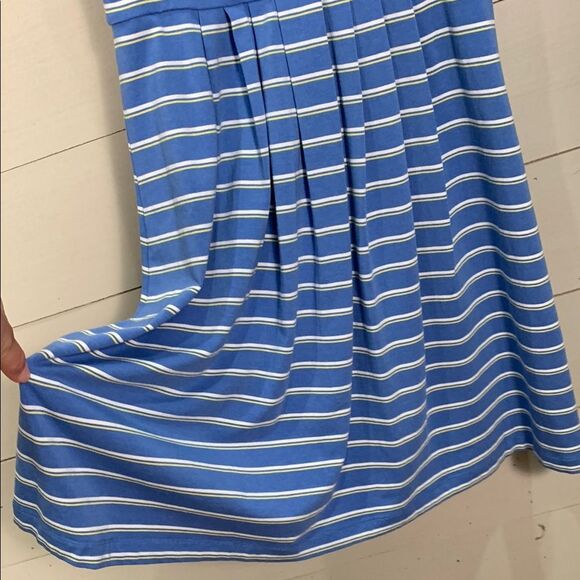 Lands' End Blue and White Wrap Midi Dress womans size XSP modal - Picture 6 of 9